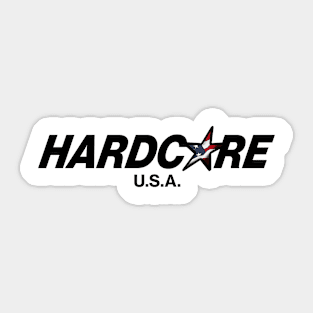 Hardcore USA - American flag Vintage Fashion Sticker